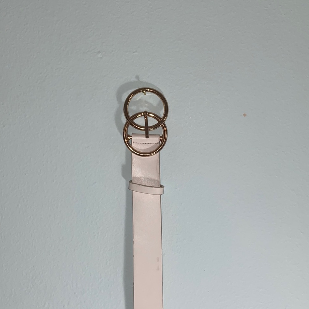 White Belt with Gold Loops